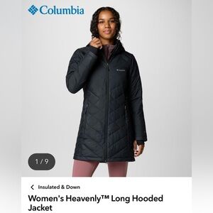 Columbia Women's Black Long Hooded Jacket